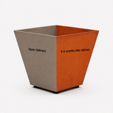 Corten Steel Square Tapered Planter – 16" to 24" H