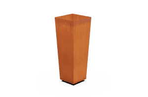 ' Tall, Tapered Corten Steel Planter 30" - 42" High