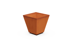 ' Square Tapered Corten Steel Planter 16" - 24" High